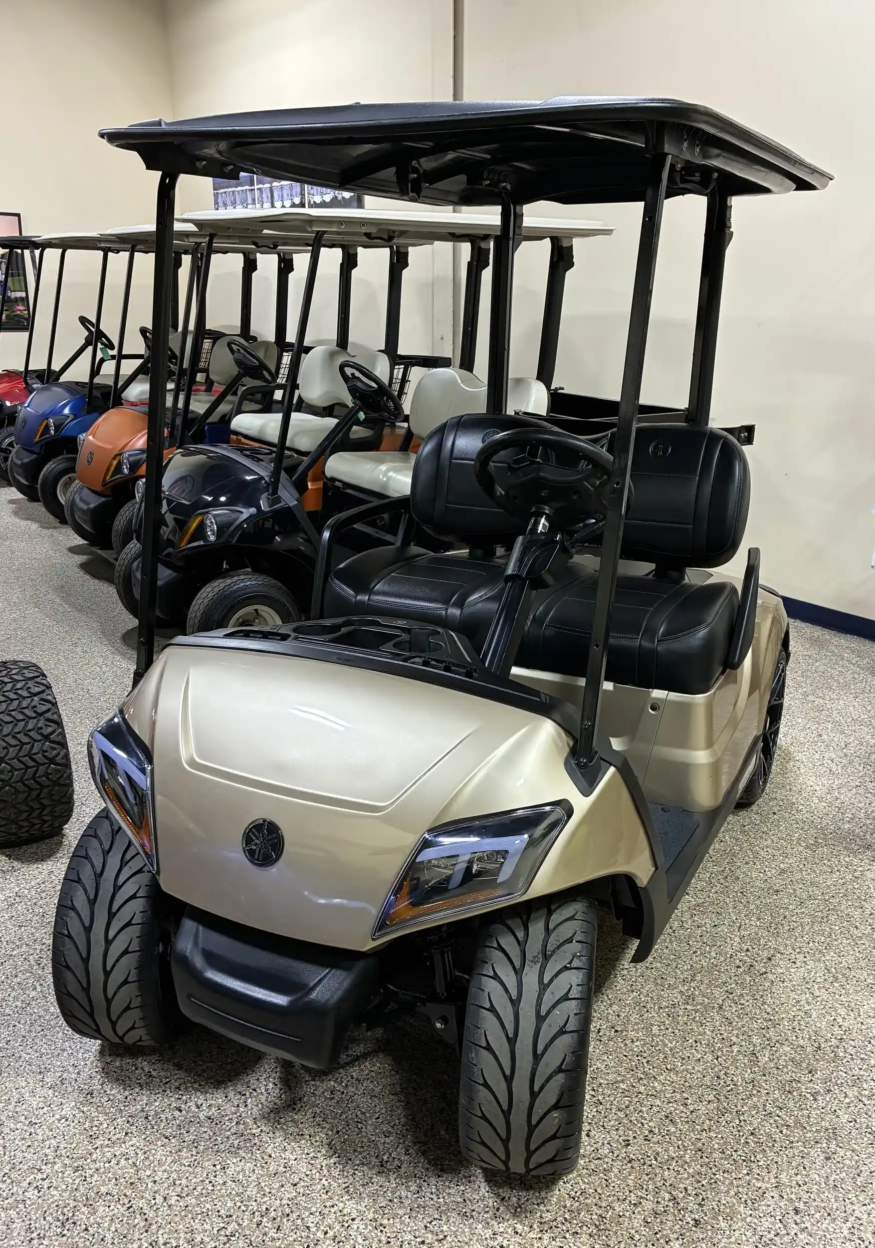 2019 Yamaha EFI Gas PTV Glitter Gold for sale at SnappyGolfCars