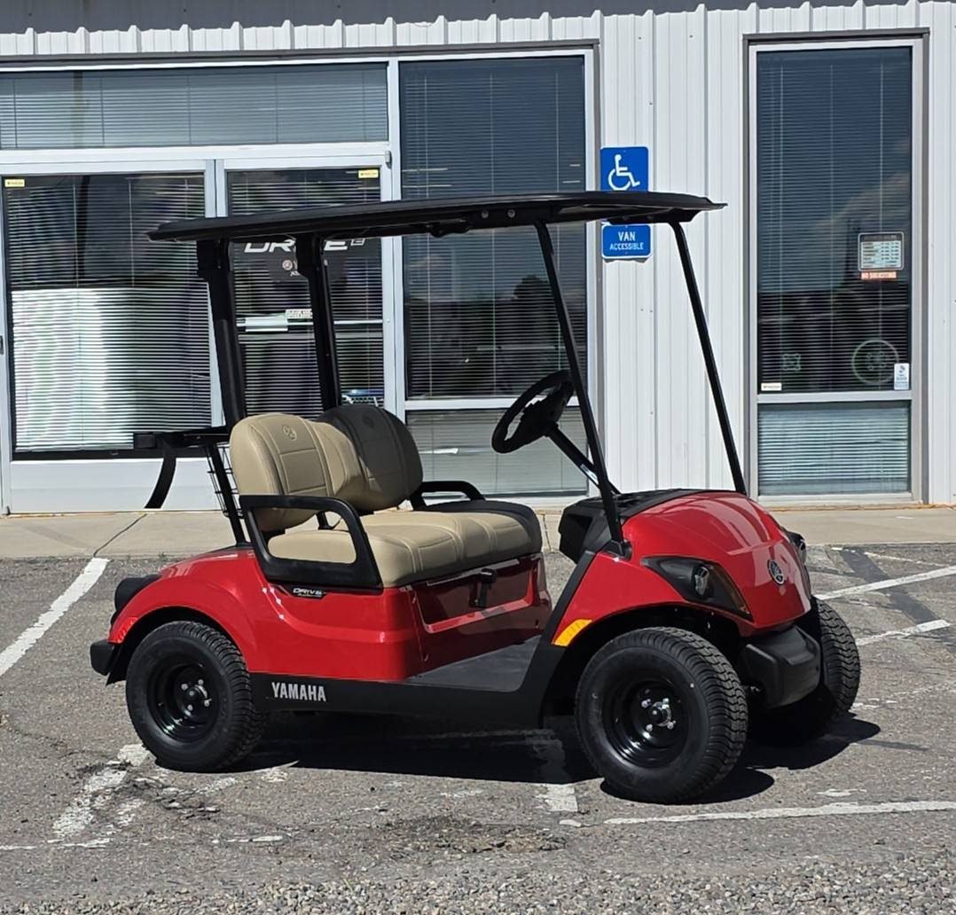 2026 Yamaha Drive 2 PTV AC Power Tech Coral Red for sale at SnappyGolfCars